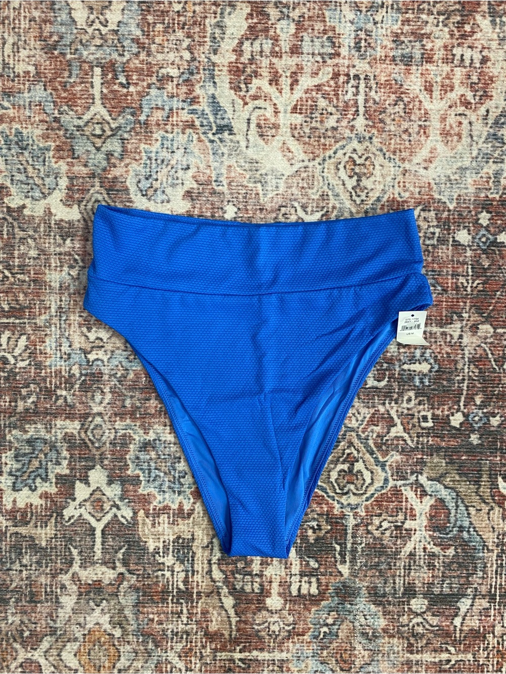 Aerie NWT blue high cut cheeky bikini bottom M beach pool swim summer vacation